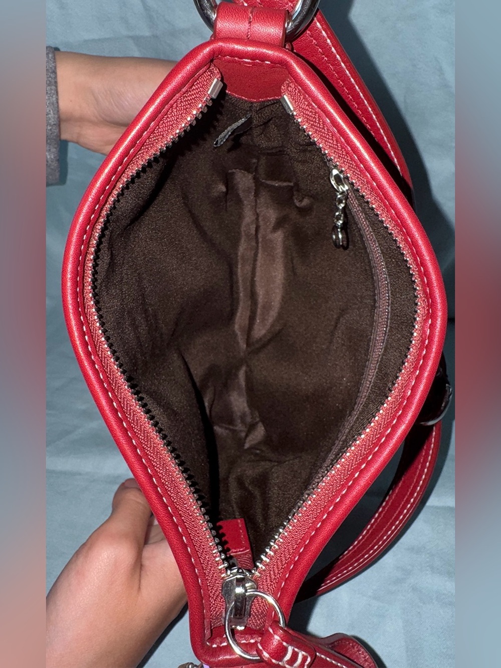 Coach Mini Soho Vintage Y2K Cherry Red Canvas Signature Monogram Crossbody - Picture 8 of 8